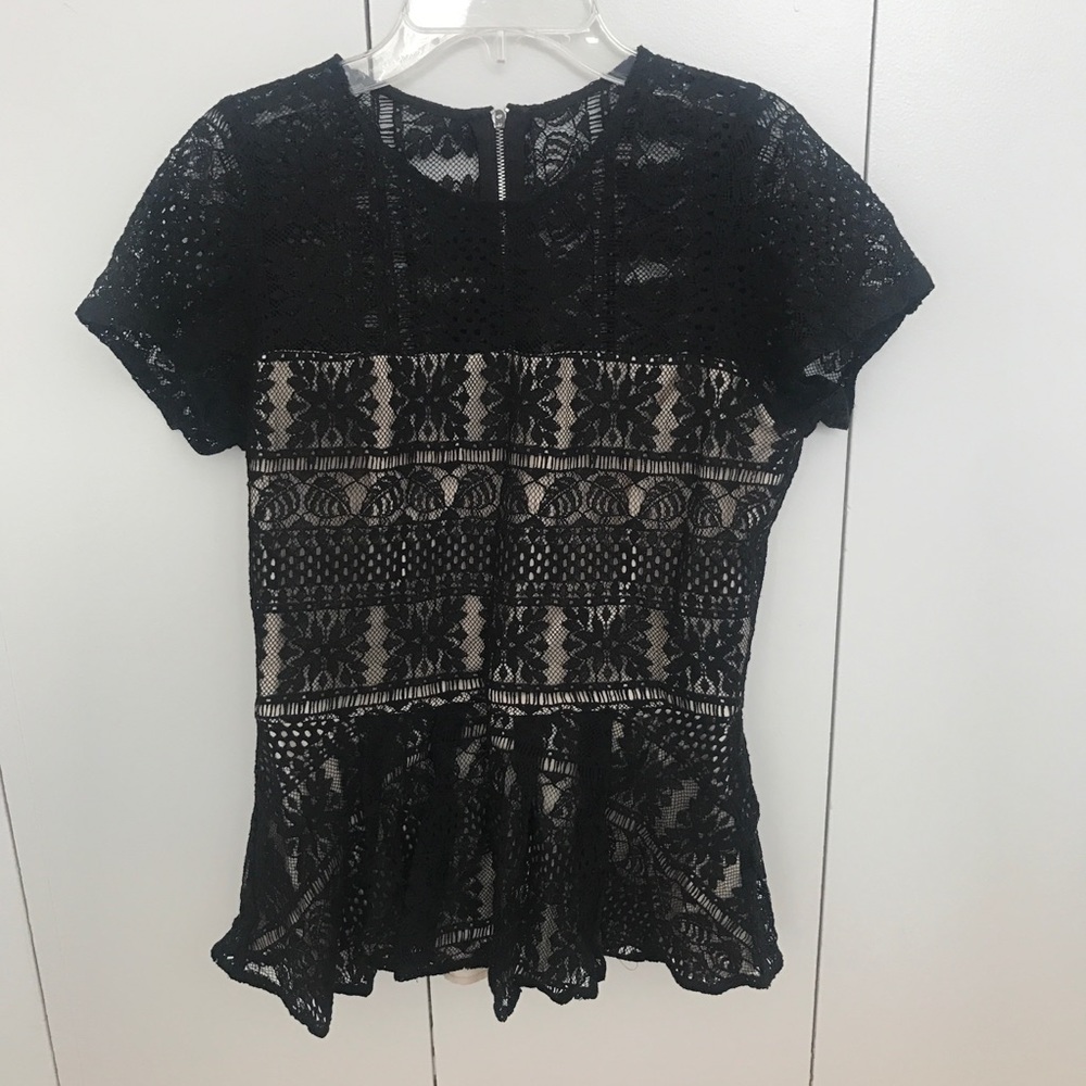 NWT Parker Lace Peplum Top